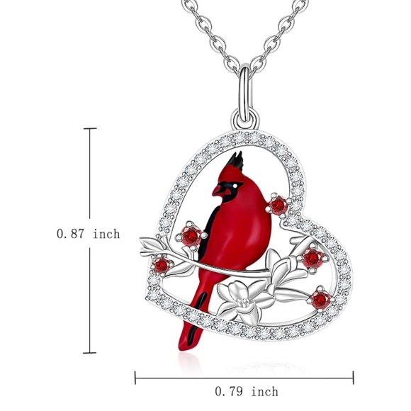 18k Angel Cardinal Diamond Fine Jewelry Necklace - Picture 11 of 12